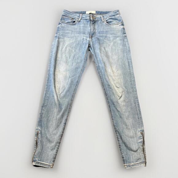 Mango Denim & Tees Womens Blue‎ Skinny Ankle Zipper Jeans Size 4 (30x26) - Picture 1 of 7